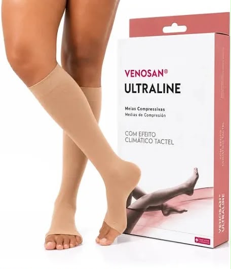 Meia de compressão Venosan Ultraline com embalagem